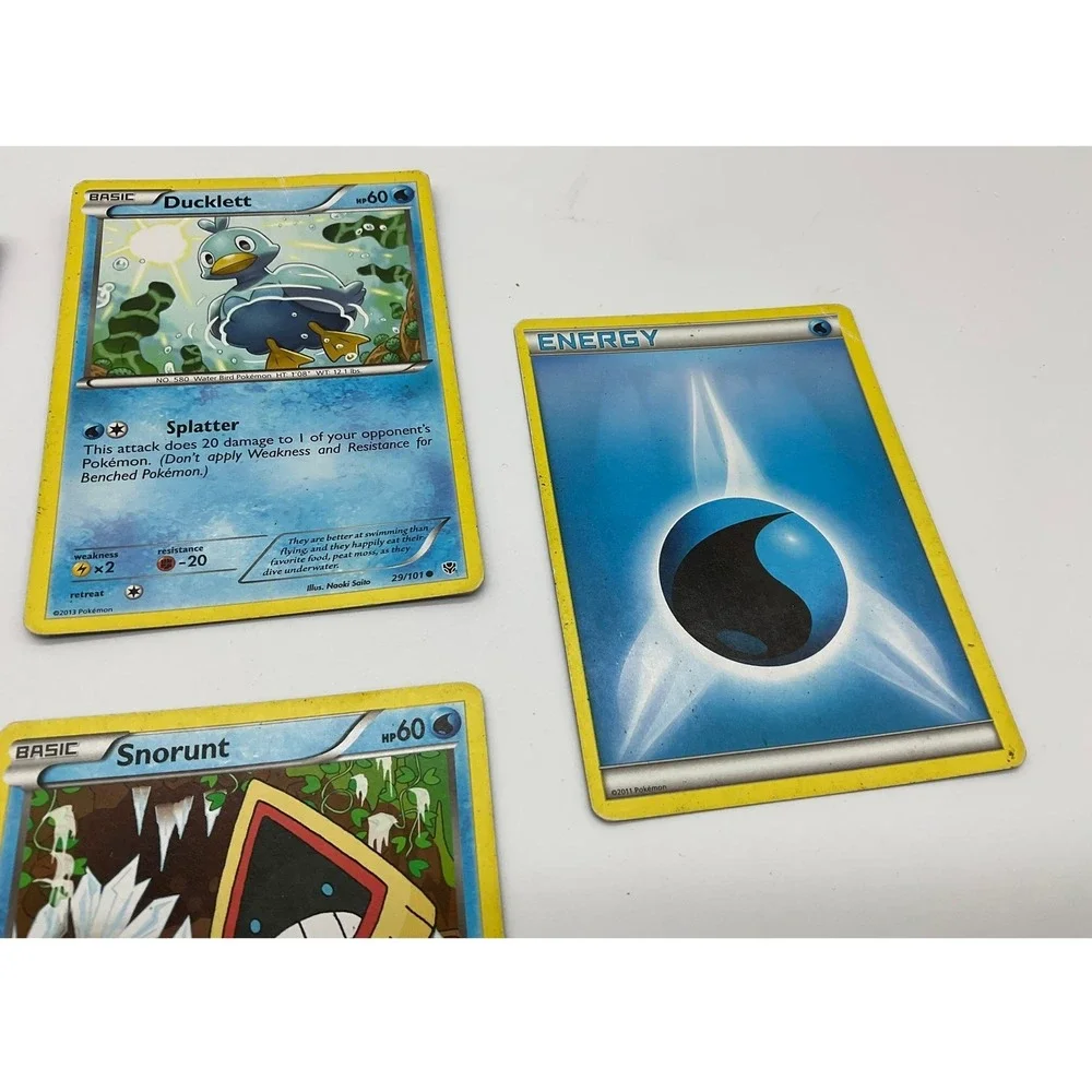 Pokemon Water Type Card Lot 7pc Squirtle Lombre Reverse Holo Blue TCG Bundle